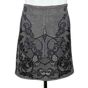 ALBERTO MAKALI Mini Skirt  Size Small In Gray / Black Made In USA